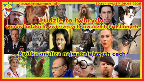 Ludzie to hybrydy genów ludzkich, zwierzęcych, owadzich i roślinnych Krótka analiza cech