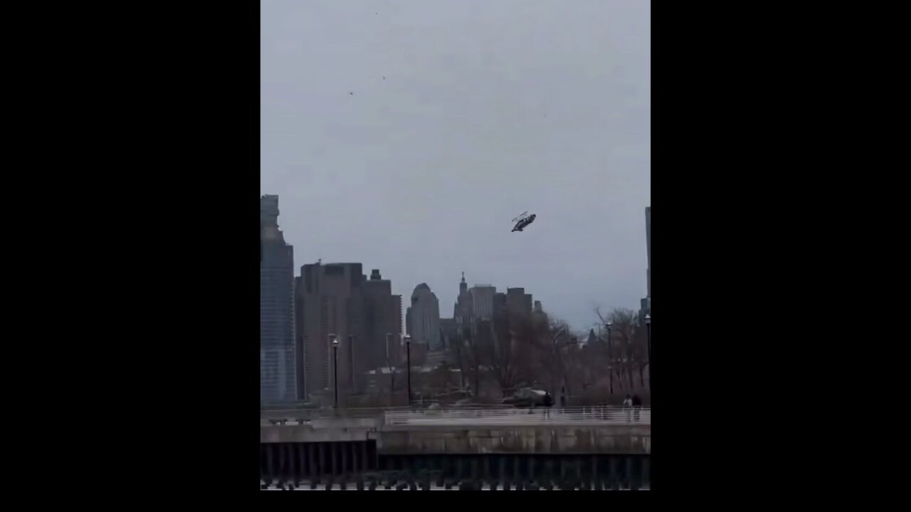 Helicopter 🚁 drops out of the sky and lands in the Hudson River
