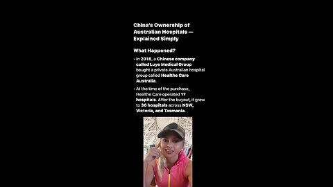 China's Ownership Of Australia's Private Healthcare System