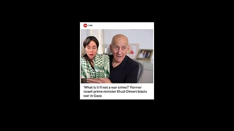 Former Israeli Prime Minister Calls out Regime for War Crimes
