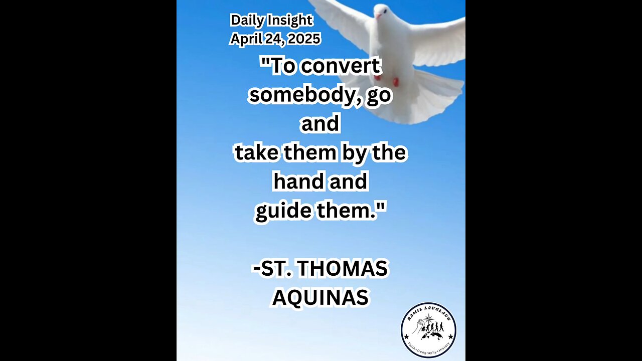 Daily Insight April 24, 2025 #faith #Saints #Insight