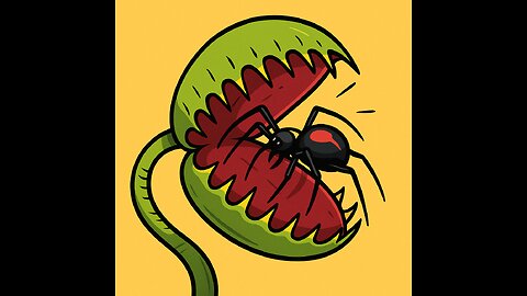 Venus Flytrap Eats Black Widow! (Short Video)