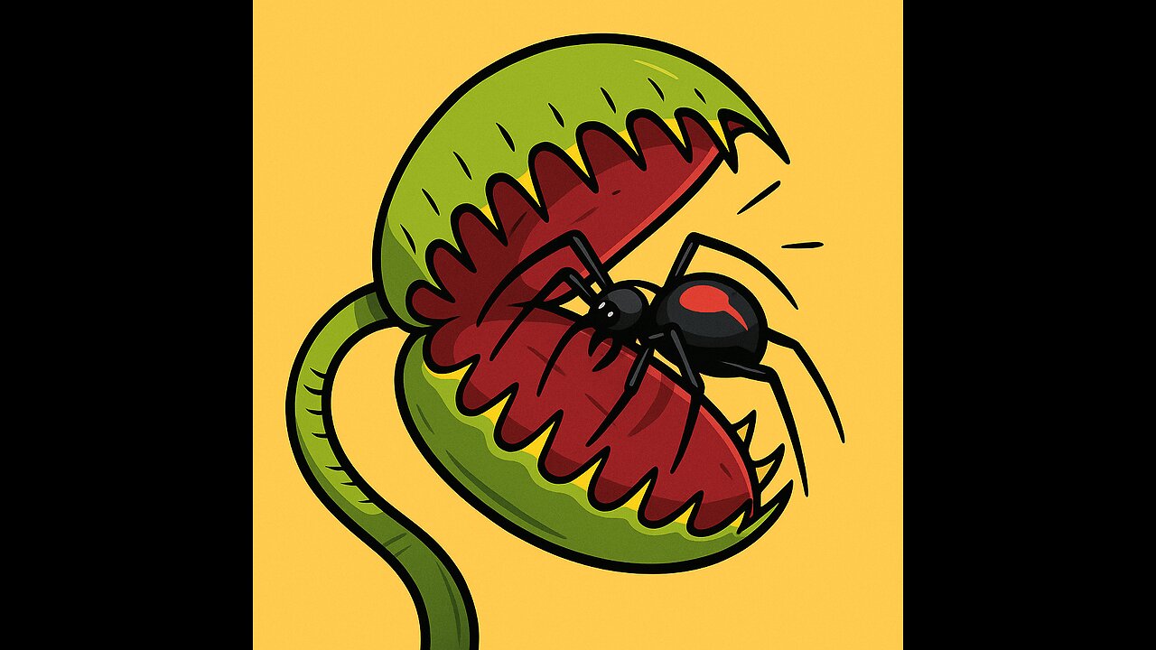 Venus Flytrap Eats Black Widow! (Short Video)