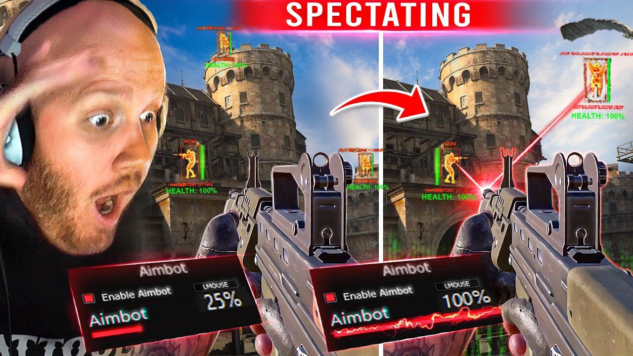SPECTATING 25% AIMBOT VS 100% AIMBOT IN VERDANSK