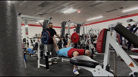 Bench Presses 110KG/242LBs for 4 Reps