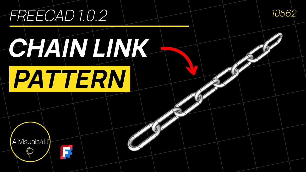 ⛓ Chain Link Design - FreeCAD Rotate Object - FreeCAD Linear Pattern - FreeCAD Array