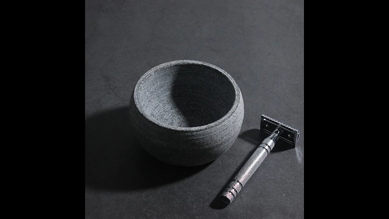 Stoneware Shaving Bowl, for Shaving Soap & Cream