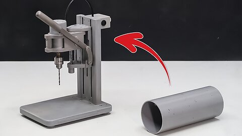 Handmade Mini Bench Drill from PVC