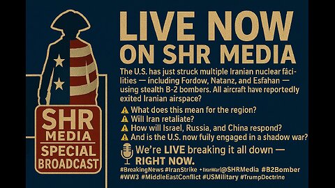 🚨 BREAKING: U.S. BOMBS IRANIAN NUCLEAR SITES 🚨
