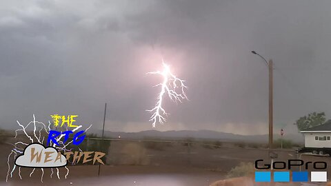 Lightning storm in Needles, CA! Caught on a GoPro 240FPS