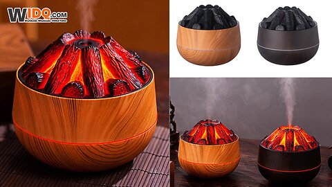 🌋 Flame Glow Ultrasonic Humidifier | Cozy Mist Maker 🔥