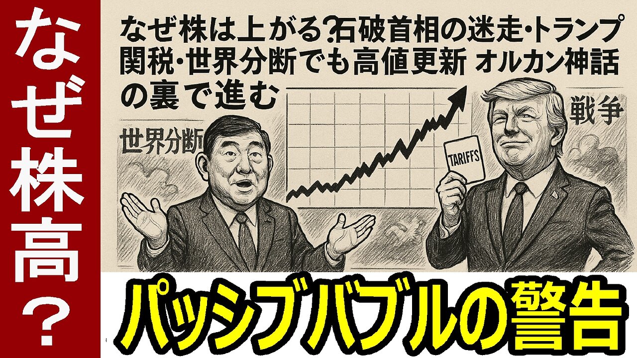 なぜ株は上がる？石破首相の迷走・トランプ関税・世界分断でも高値更新！オルカン神話の裏に潜むパッシブバブルの正体 #オルカン #パッシブバブル #インデックス投資