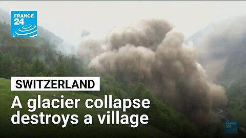 In Switzerland, a glacier collapse destroys a village