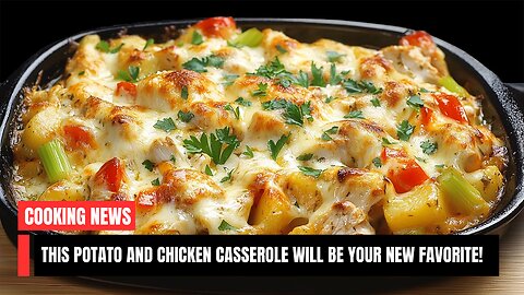 This potato and chicken casserole will be your new favorite! Simple and healthy😍