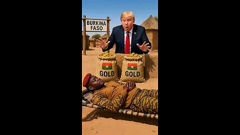 Trump Fun with Ibrahim Traoré Gold Sacks 💰 Ibrahim Traoré Wakes & Chases 🤣