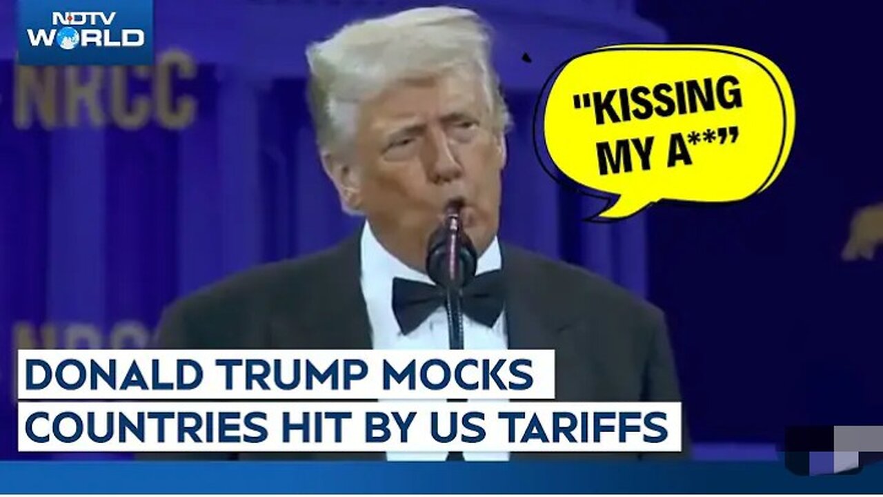US President Donald Trump mocked tariff-hit nations on Tuesday