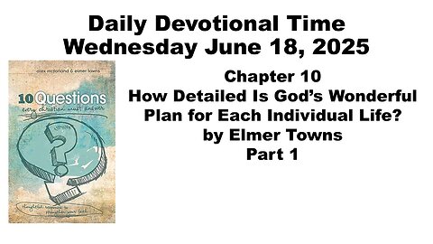 Daily Bible Study Wednesday June 18, 2025 