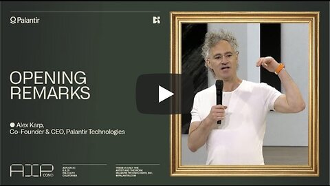 Palantir CEO Alex Karp ~ It's not Winning or Losing Its about Domination | Opening Remarks | AIPCon