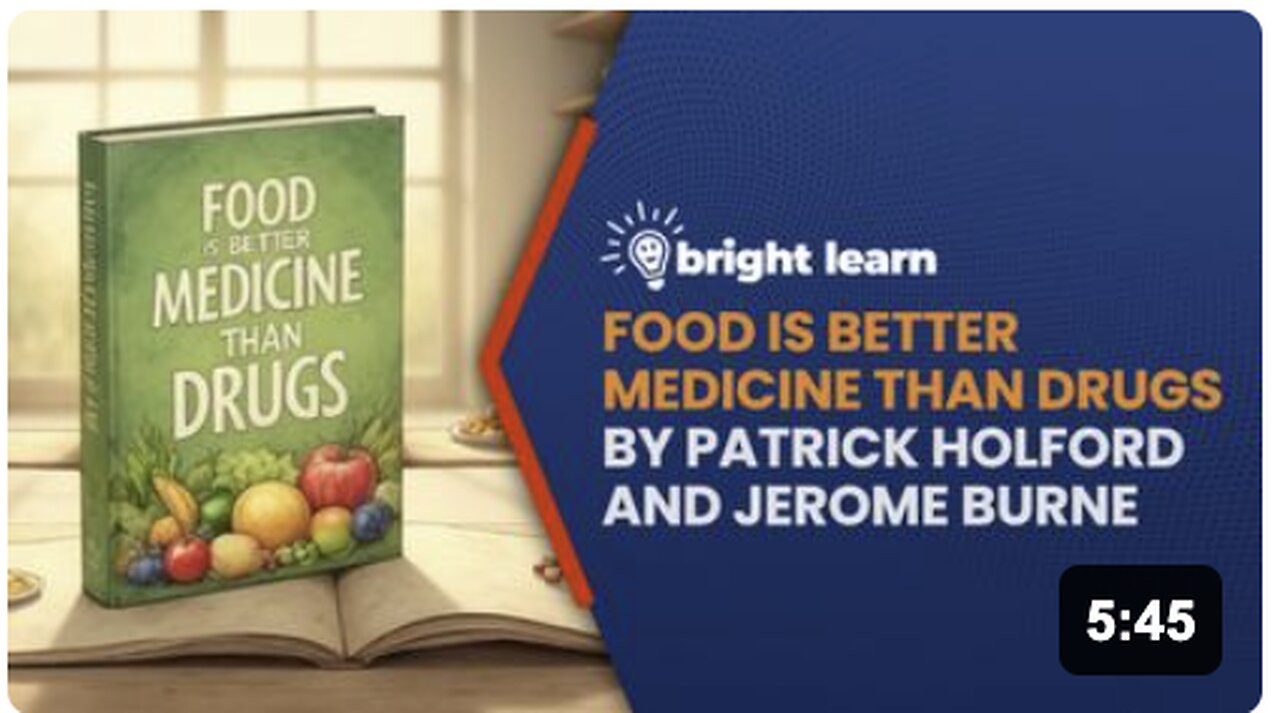 BrightLearn - Food is Better Medicine Than Drugs by Patrick Holford and Jerome Burne