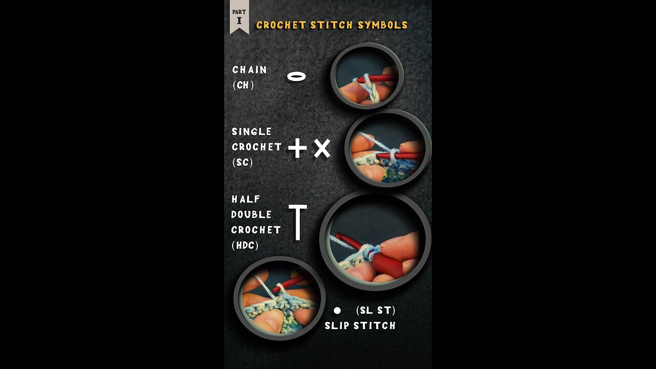 crochet symbols chart 🧶