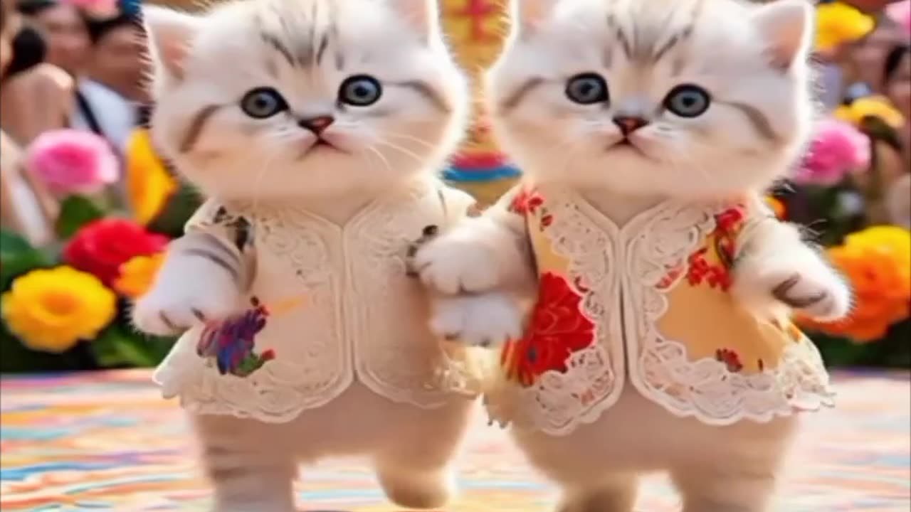 Cats weeding dancing funny moments Part 1 following for 2nd part