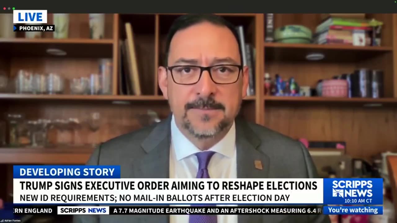 Arizona Secretary of State Adrian Fontes Says he Plans to Violate Federal Election Law