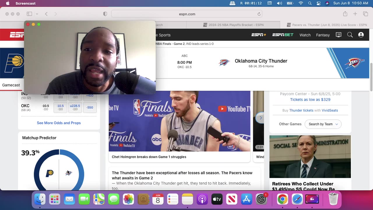 NBA Finals game 2 pick Pacers vs Thunder rant