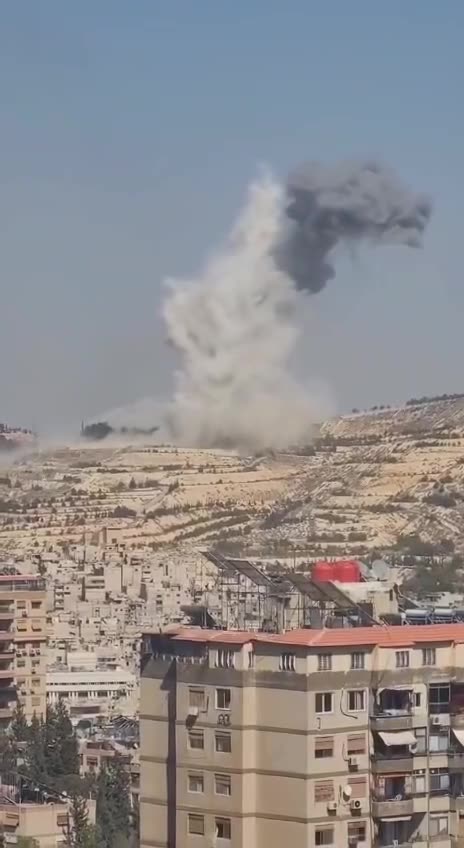 Another warning strike near the presidential palace in Damascus