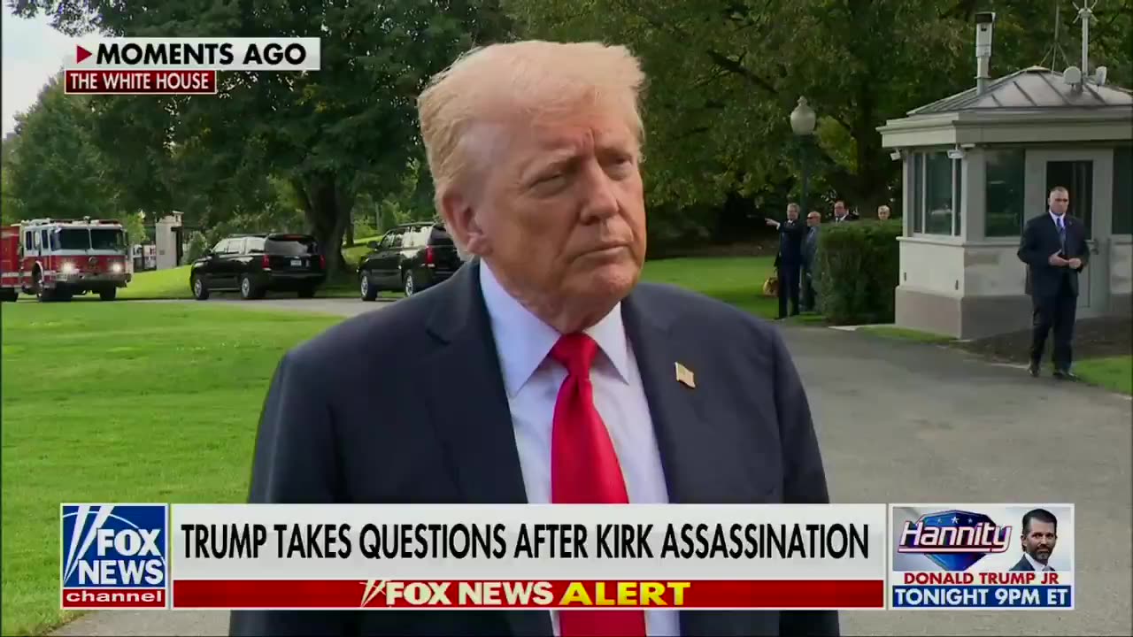 #BREAKING: President Trump on Charlie Kirk, "I'm really concerned for our country"...