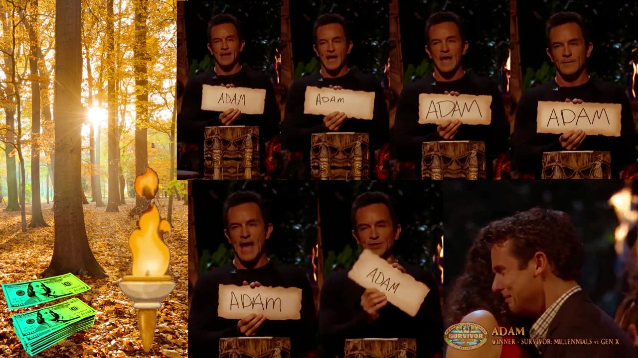 Collage 07: Adam wins Survivor 33