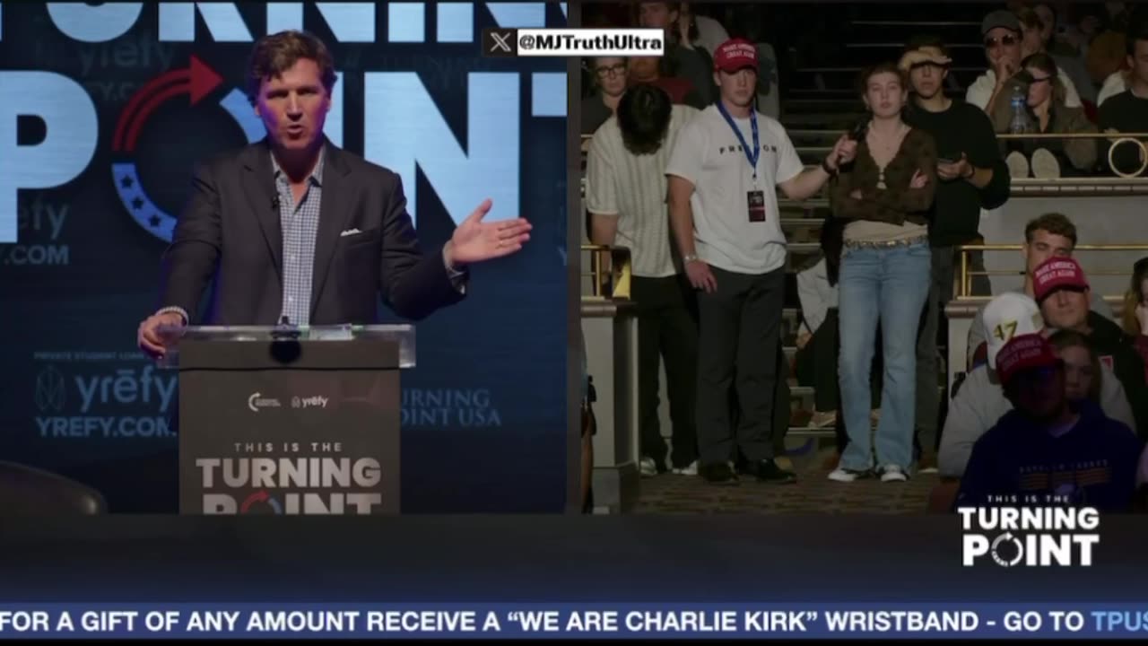 Tucker battles leftist on presidential behavior of Trump dumping shit on protesters