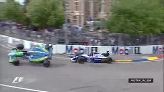 Schumacher And Hill Collide In Title Showdown _ 1994 Australian Grand Prix