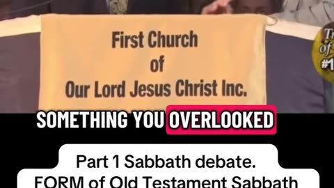 Part 1- Apostle Gino Jennings Sabbath Debate