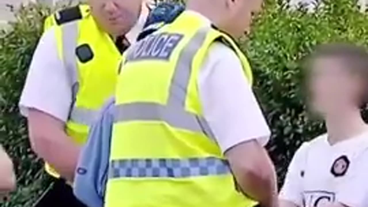 An 8-year-old English boy was arrested for waving the English flag.