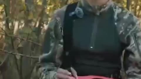 A girl in a video wearing full "war makeup