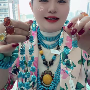 20250809-7 Natural Turquoise Sterling Treatment Pearl Green Bead Adorn Jade Splendor