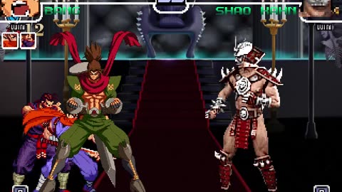 Bang Shishigami, Eiji Kisaragi, and Strider Hiryu (Me) vs Shao Kahn
