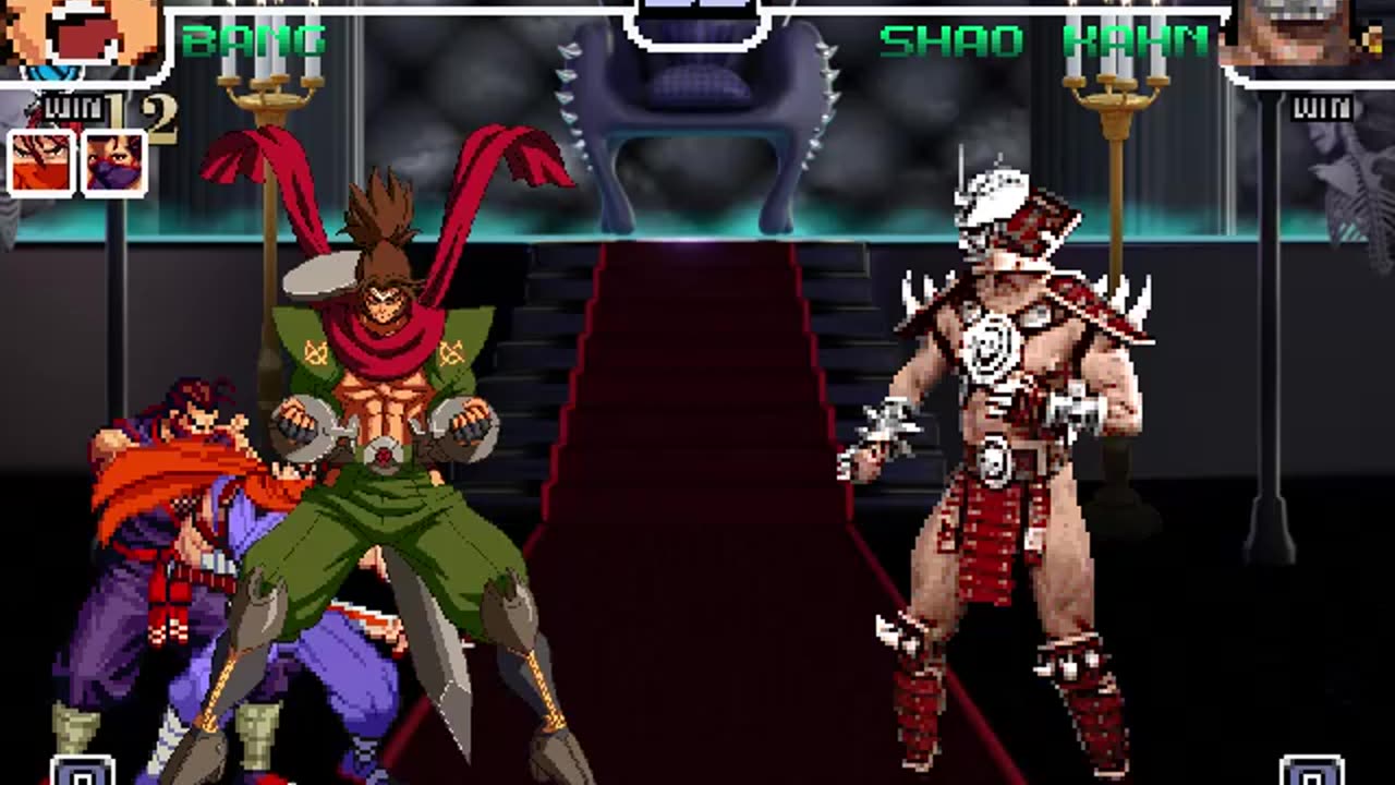Bang Shishigami, Eiji Kisaragi, and Strider Hiryu (Me) vs Shao Kahn