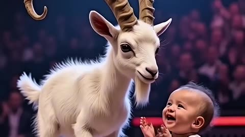 Baby & Majestic Mountain Goat Shock AGT Stage ! mind-blowing #india #agt #aiking #2025 #trending