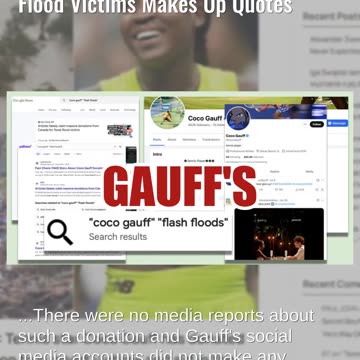 Fact Check: FAKE Story About Coco Gauff Donating $3 Million For Texas Flood Victims Makes Up Quotes