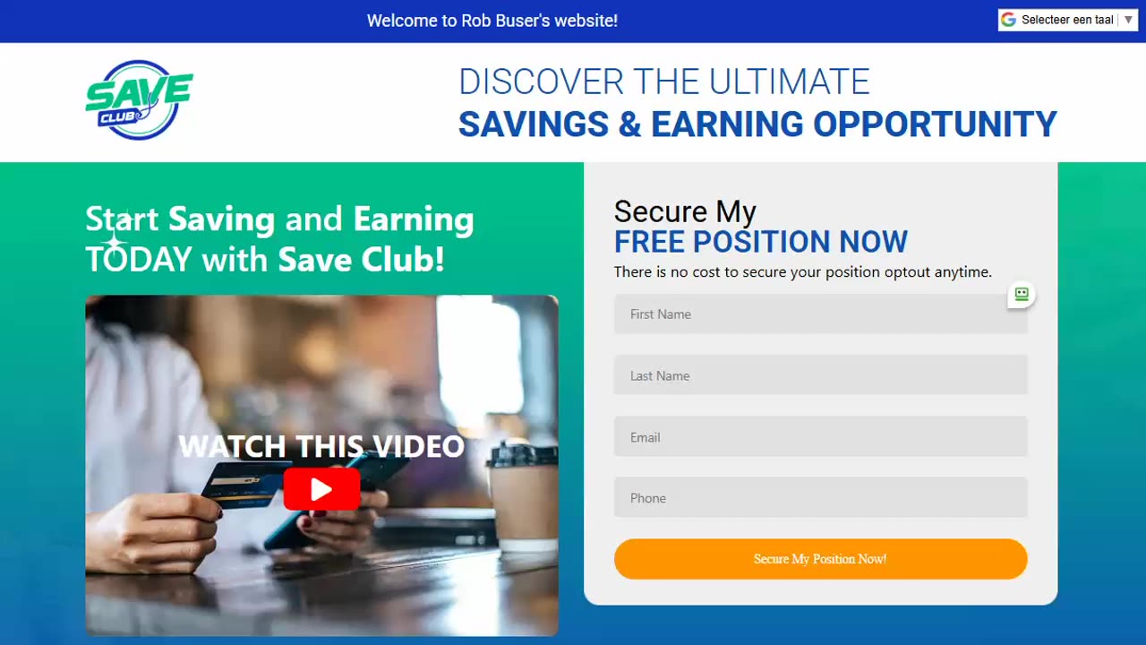 Save Club - CEO Amazing Must See First Matrix Cut Off Webinar & More (Lock-Inn !) Top Team Rob Buser