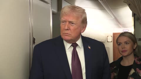 President Trump Gaggles with Press on Air Force One, Jan. 11, 2026