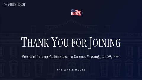 President Trump Participates in a Cabinet Meeting, Jan. 29, 2026