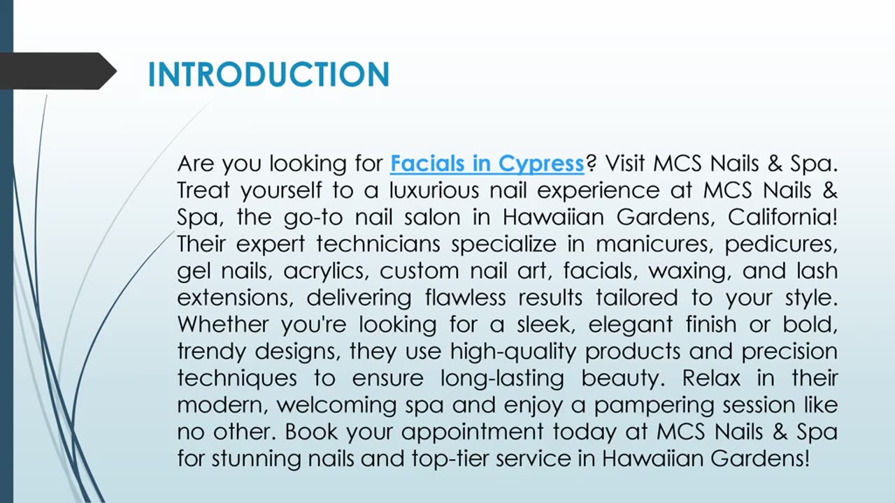 Are you looking for Facials in Cypress?