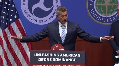 US Transportation Secretary Sean Duffy announces plan for "American Drone Dominance" - August 5, 2025