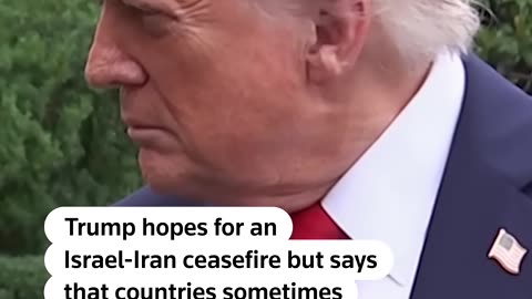 Trump says he hopes Israel and Iran can strike a ceasefire deal REUTERS