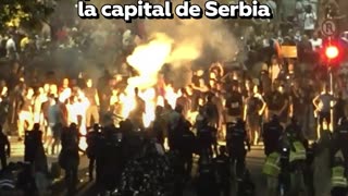 Enfrentamientos entre la Policía y manifestantes opositores en Serbia