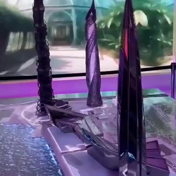 Models of the Lakhta Center-2 and Lakhta Center-3 skyscrapers