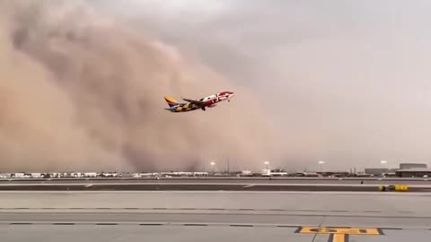 🤯✨ Watch an Airplane Escape a Massive Haboob! | FeedMyCuriosity