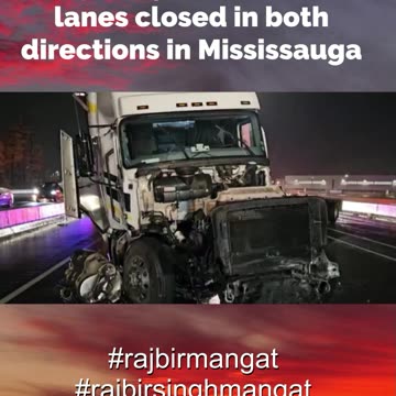 Highway 401 express lanes closed in both directions in Mississauga